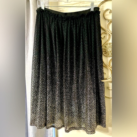 Plus size Ombré Black/Gold glitter skirt - Picture 3 of 10